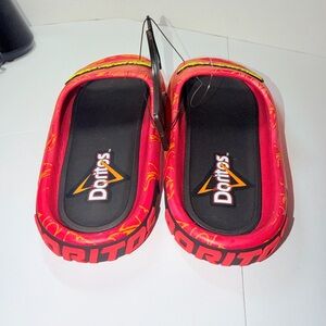 Pepsi Red and Black Men's Slip-On Logo Clogs size 10